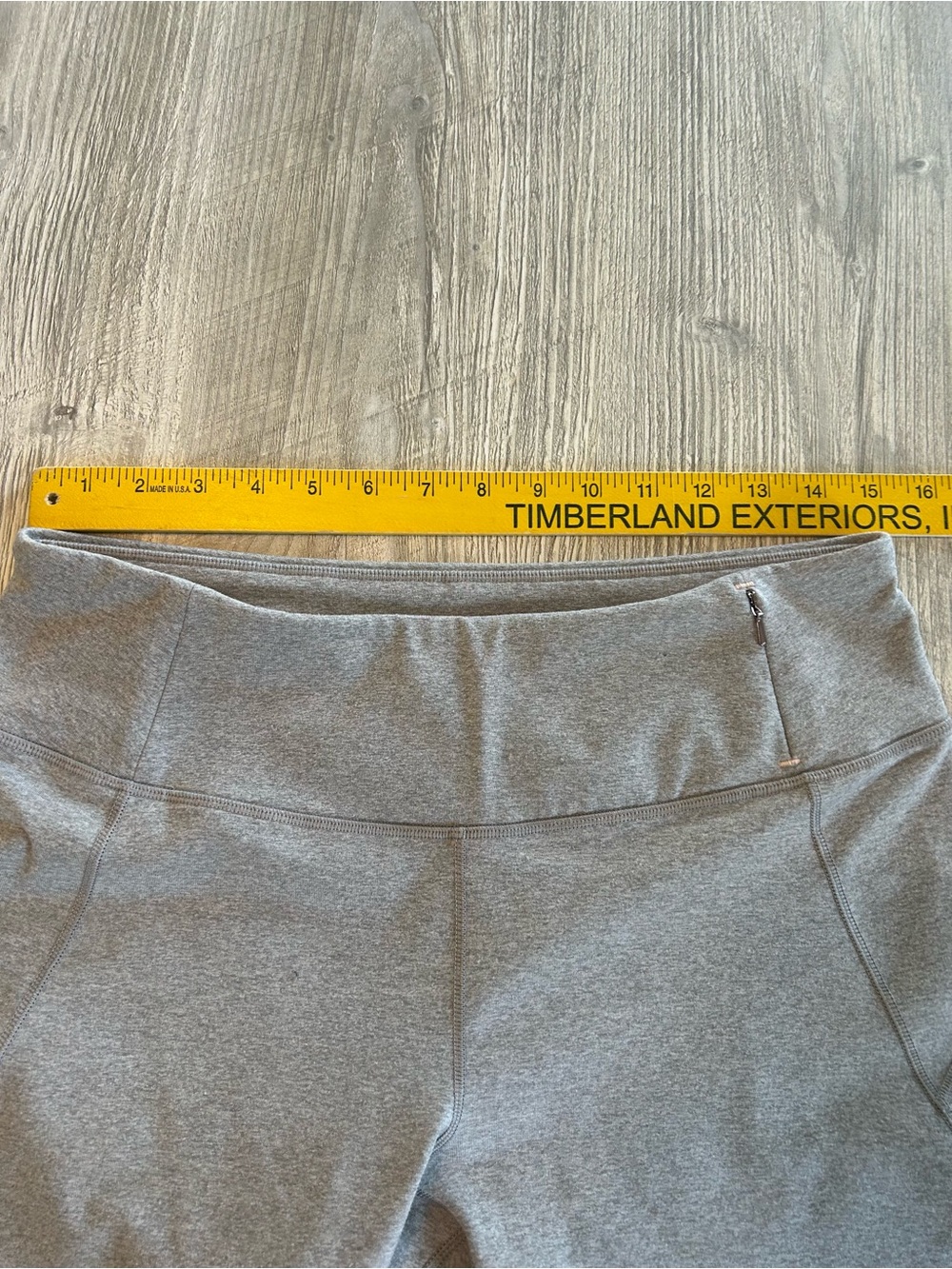 Calia by Carrie Underwood Filament Capri Leggings Color Heather Gray & Yellow L - Picture 9 of 12